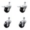 Service Caster 3.5 Inch SS Soft Rubber 12mm Threaded Stem Caster Total Lock Brake SCC, 2PK SCC-SSTSTTL20S3514-SRS-M1215-2-S2 - alternate 1